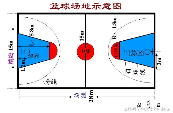 半个篮球场标准尺寸图详解与篮球运动的发展趋势 半个篮球场标准尺寸图